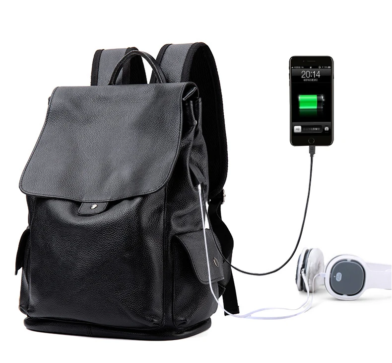 Классическая школьная сумка для ноутбука в консервативном стиле из натуральной коровьей кожи, мужской рюкзак для ноутбука, черная большая дорожная сумка, рюкзак