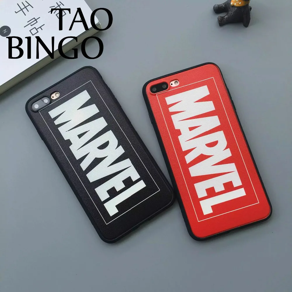 Fashion Lette Marvel Logo Case For iPhone 8 Case For