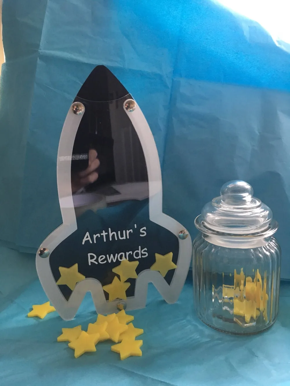 Гостевая книга Rocket Baby Shower альтернативная индивидуальная деревянная
