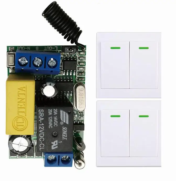 

Mini Size AC220V 1CH digital Remote Control Switch Receiver Wall Transmitter Wireless Power Switch Radio Controlled Switch Relay