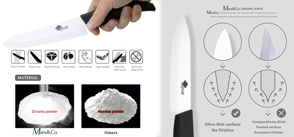Керамический нож 3, 4, 5+ 6 дюймов, набор кухонных ножей для хлеба, нож для нарезки фруктов, овощей, циркония, белое лезвие, поварские ножи