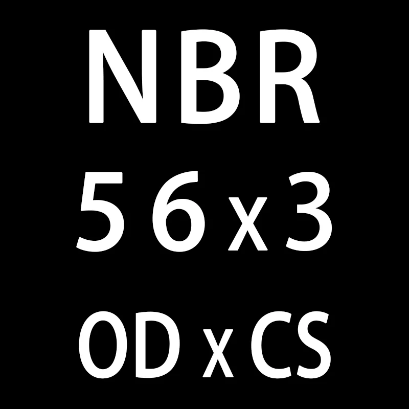 10 шт./лот резиновое кольцо NBR уплотнительное кольцо CS: 3 мм OD51/54/55/56/57/58/60/65/68/70*3 мм уплотнительное кольцо уплотнения Нитриловый прокладки масло кольца шайба - Цвет: OD56mm