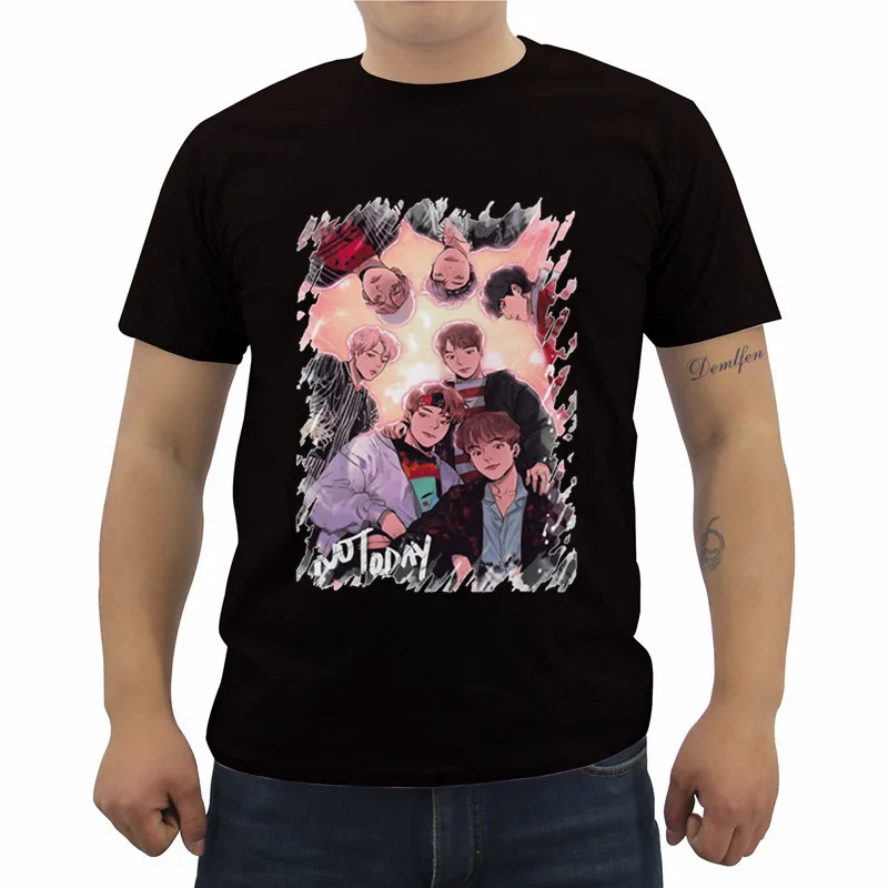 

Bangtan Boys Print T-shirt Summer Short-sleeve O-neck Cotton Men T Shirt Hip Hop Tees Casual Tops Streetwear