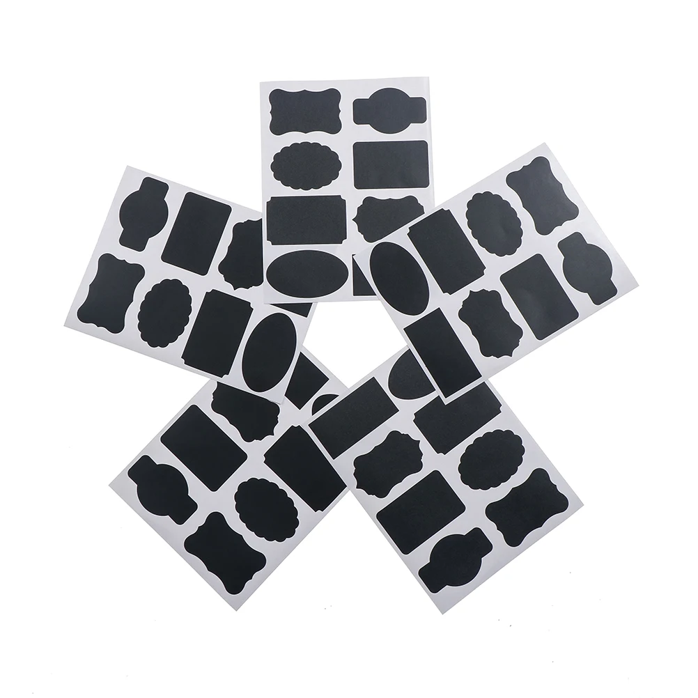 16/32Pcs self adhesive Erasable Chalkboard Labels Stickers Canisters