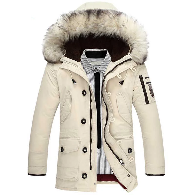 Мужская куртка-пуховик, 90% утиный пух, теплые зимние куртки, мужские Модные повседневные с капюшоном, Толстая теплая ветрозащитная верхняя одежда, пуховики
