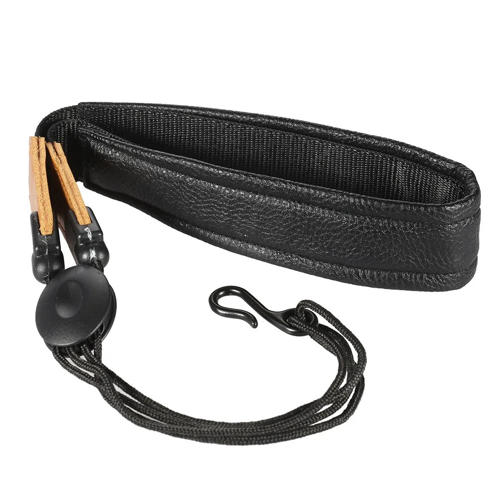 Universal Adjustable Soft Leather Saxophone Sax Neck Strap with EVA