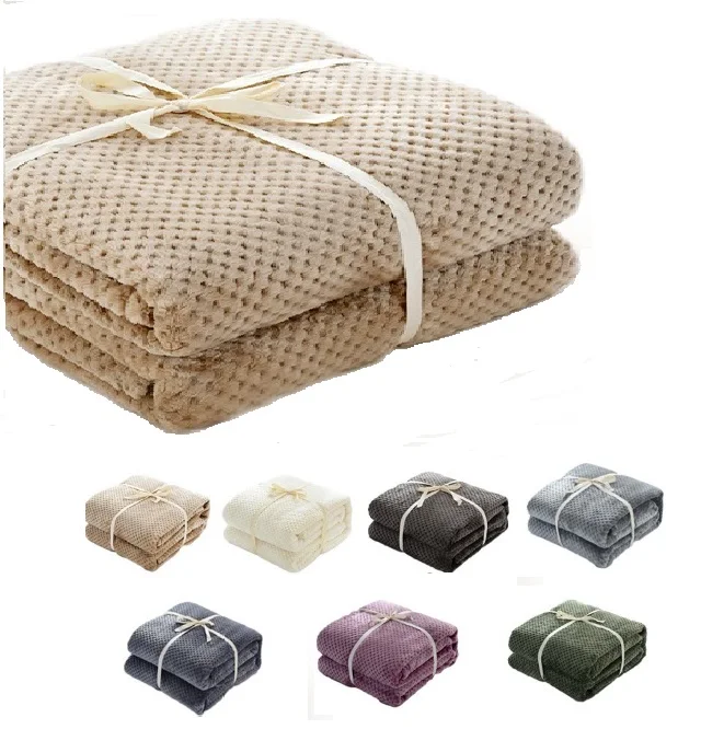 

CAMMITEVER 7 Colors Solid Fleece Flannel Throws Blanket For Beds Throw For Baby Adult Fitted Sheet Mattress Cover