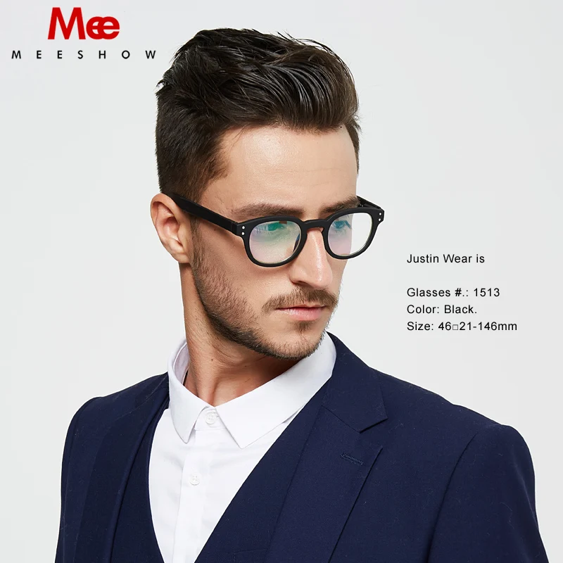 MEESHOW Стильная рамка для очков для мужчин wo мужские очки линзы для работы за компьютером защитные очки синий блок очки Подарочный чехол