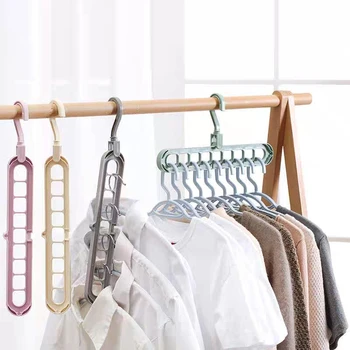 

6pcs Multi-function Clothes Hanger 360°Rotary Save Space Magic Clothes Hanging Telescopic Folding Wardrobe Storages Cabide