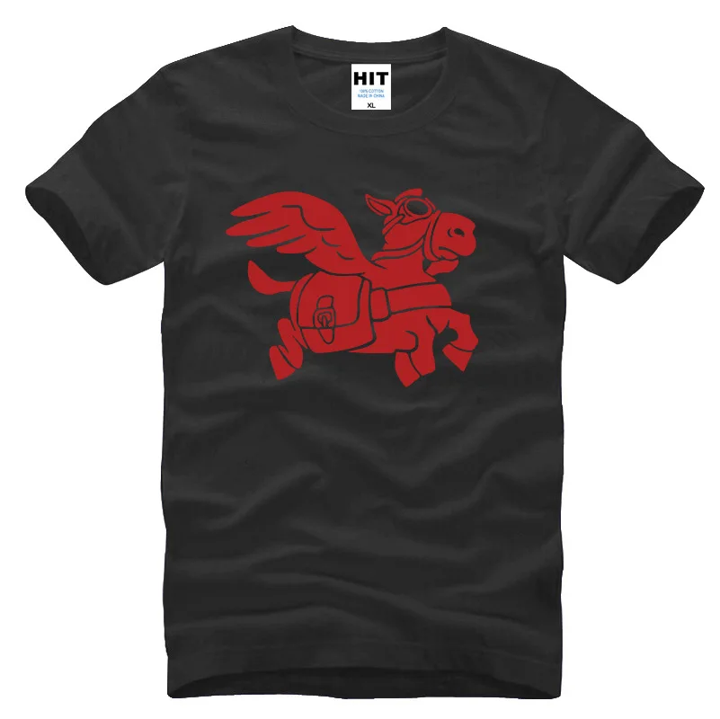  Game Dota Dota2 Flying donkey Printed Anime Cartoon Character T Shirt Men T-shirt 2016 Short Sleeve