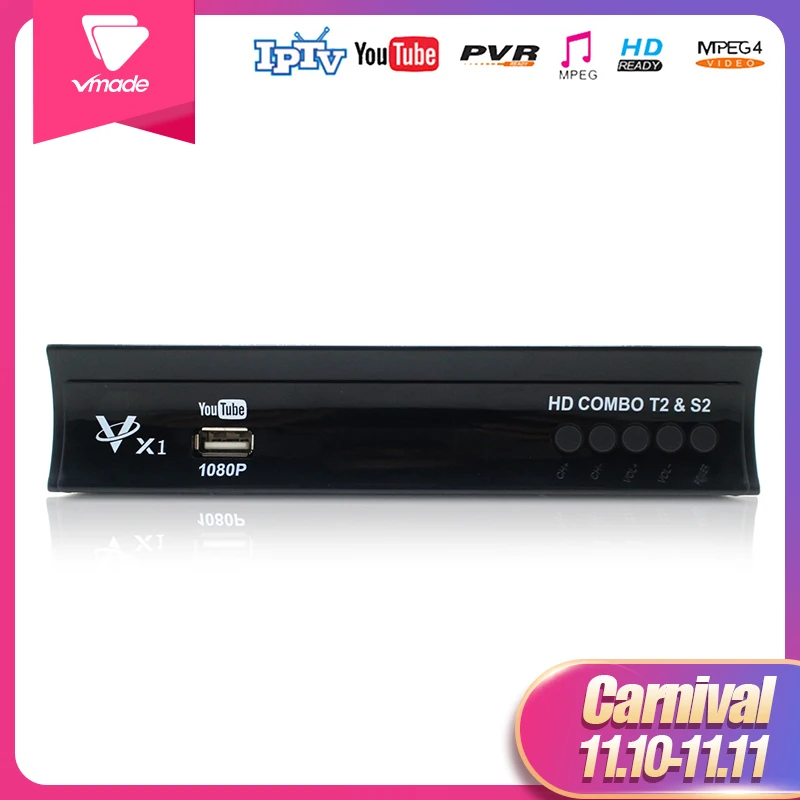 Full HD DVB T2 S2 комбо цифровой наземный спутниковый приемник сигнала тюнер Поддержка BISS ключ, YouTube, CCCAM, IP tv DVB T2 S2 tv