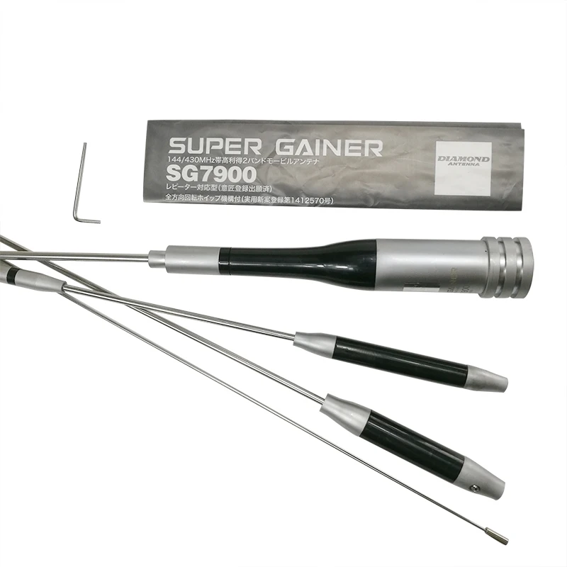 Алмазная двухдиапазонная антенна SG7900 5 0 дБ (144 МГц) 7 6 (430 1 58 м мобильная 144/430 МГц|dual