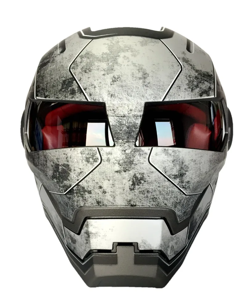 Masei 610 материя серая война Железный человек мотоциклетный шлем в стиле ретро с открытым лицом Casco