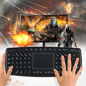 

2.4G Mini Wireless Touchpad Keyboard Handheld Remote Control Gaming Keyboard with USB Receiver for Android Smart TV Laptop