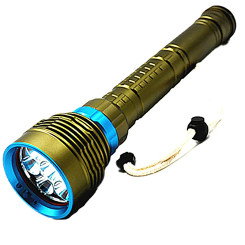 7XML L2 18000 Lumen LED Diving flashlight 7 x XML T6 10000LM LED Flashlight linternas Underwater 100M Waterproof Lamp Torch7