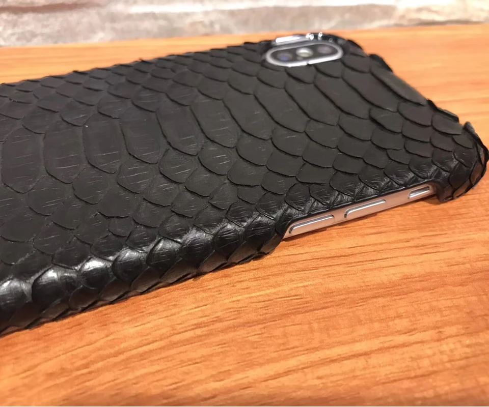 Luxury Genuine Python Skin Leather Case For iPhone X