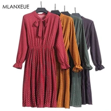 Chiffon Floral Long Dresses Women Spring Summer Long-Sleeve Bow Casual Sweet Style Dress Multi-Color Variety Chiffon Print Dress Chiffon Floral Long Dresses Women Spring Summer Long-Sleeve Bow Casual Sweet Style Dress Multi-Color Variety Chiffon Print Dress