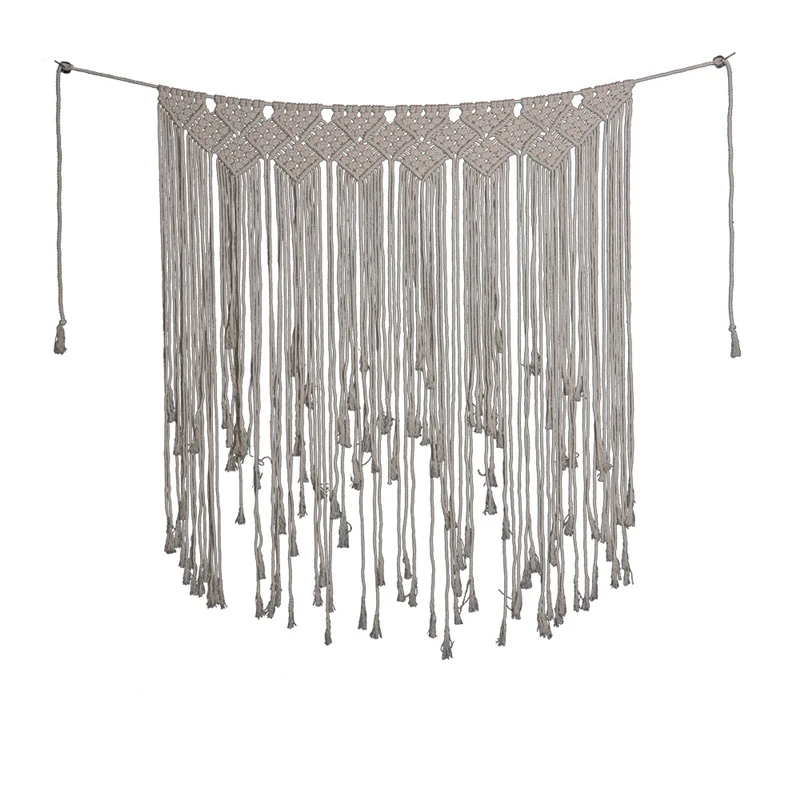 Wedding Decor Romantic Handmade Cotton Hanging Tapestry 1pcs Elegant Tassles Wall Tapestry Bohemian Style 135*115cm Tapestry