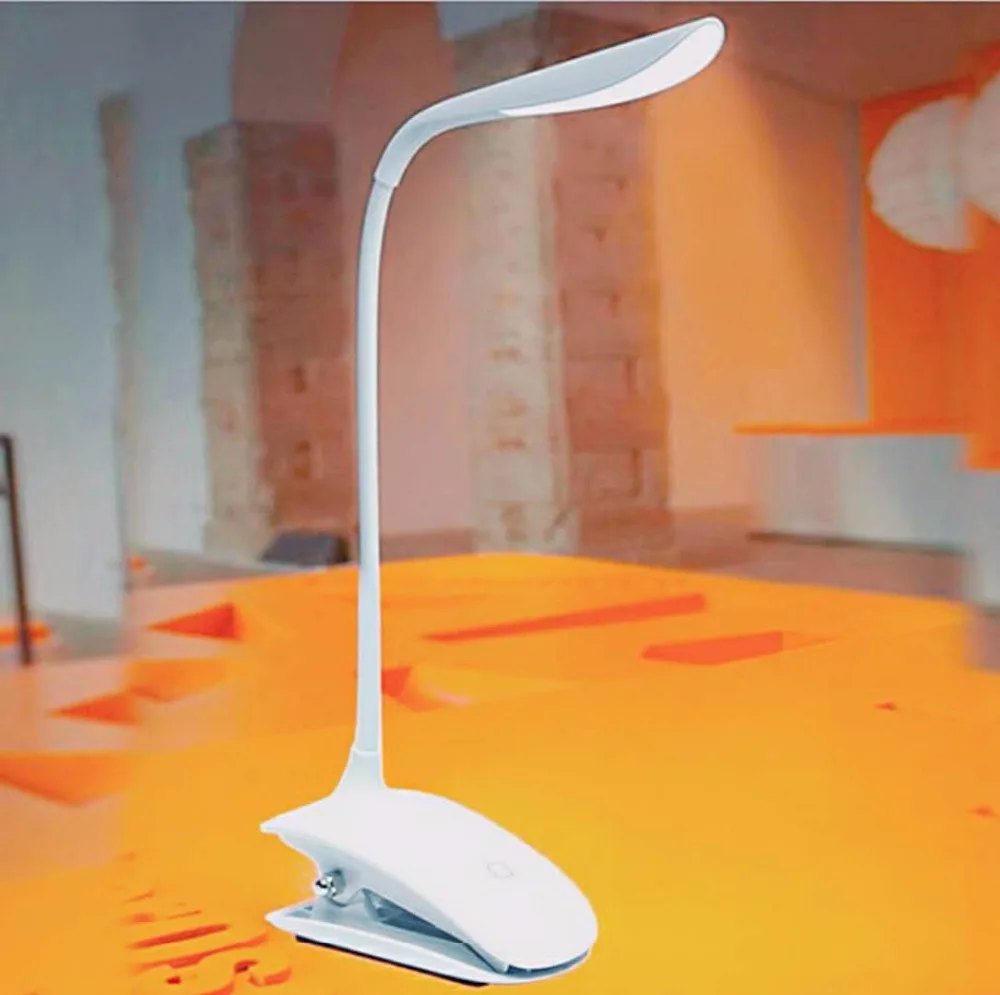 

1pcs Desk lamp USB led Table Lamp 14 LED Table lamp with Clip Bed Reading book Light LED Desk lamp Table Touch 3 Modes