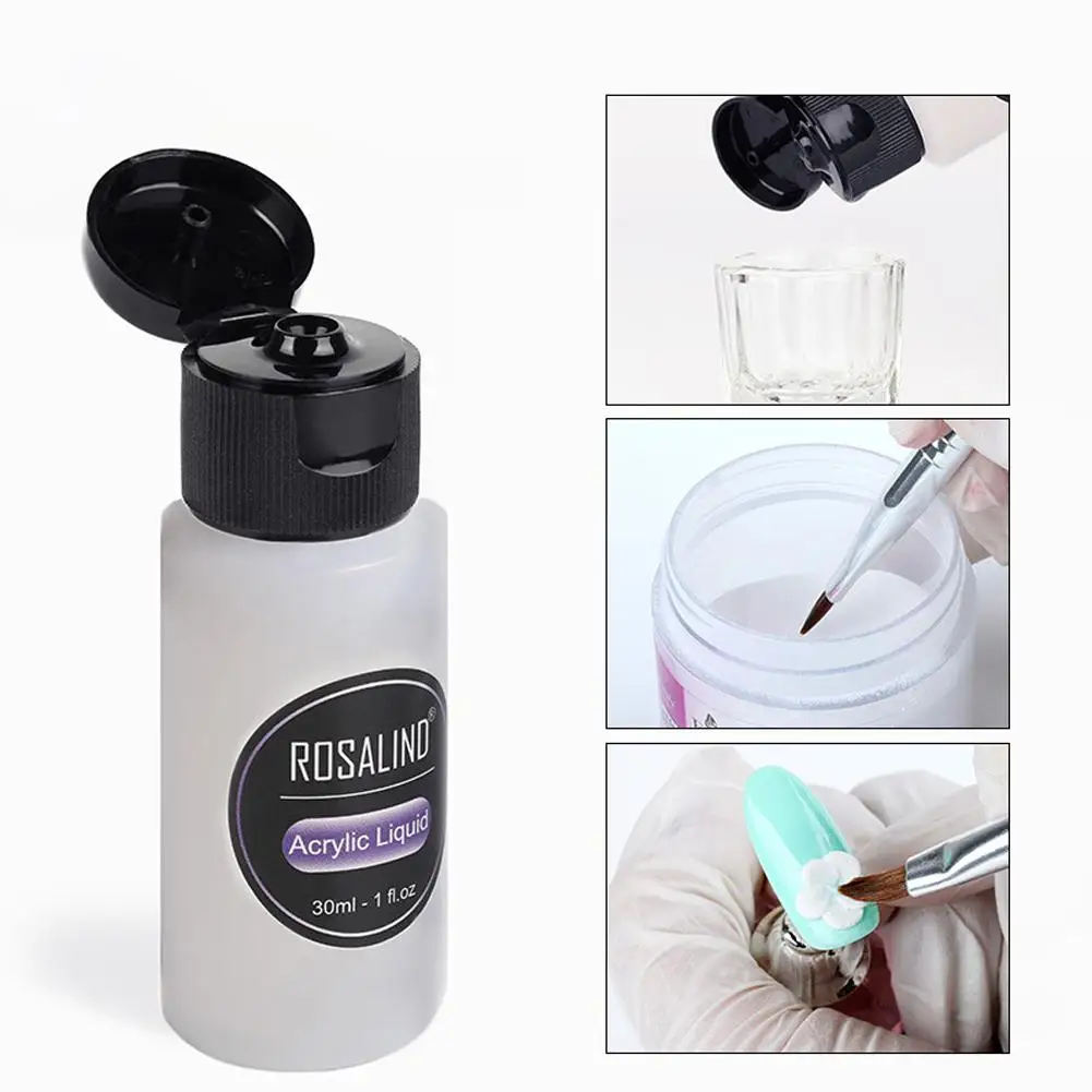 

10/30ml New DIY Nail Art Acrylic Powder Liquid Carving Manicure Builder Acrylic False Tips Tools Powder Tools Pink White Clear