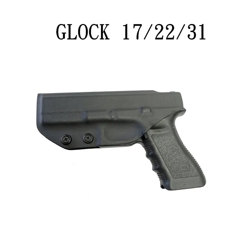 IWB Kydex кобура для Glock 17 19 22 23 25 26 27 28 Размеры 31, 32, 33, 43 43X внутри пояса скрытого ношения CCW aiwb добавления - Цвет: Right hand G17 22 31