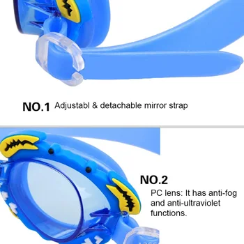 

NEW Kids Boys Girls Swim Glasses Cartoon Anti-fog Waterproof Anti-ultraviolet Goggles