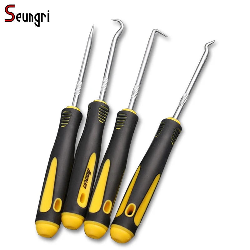 

Seungri 4Pcs/Set Durable Car Hook Oil Seal O-Ring Remover Pick Set Craft Hand Tools