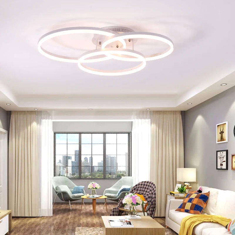 

Modern Aluminum painted creative Nordic style Ceiling Lights Plafonnier LED 220V ceiling Lamp For Living Room bedroom study bar
