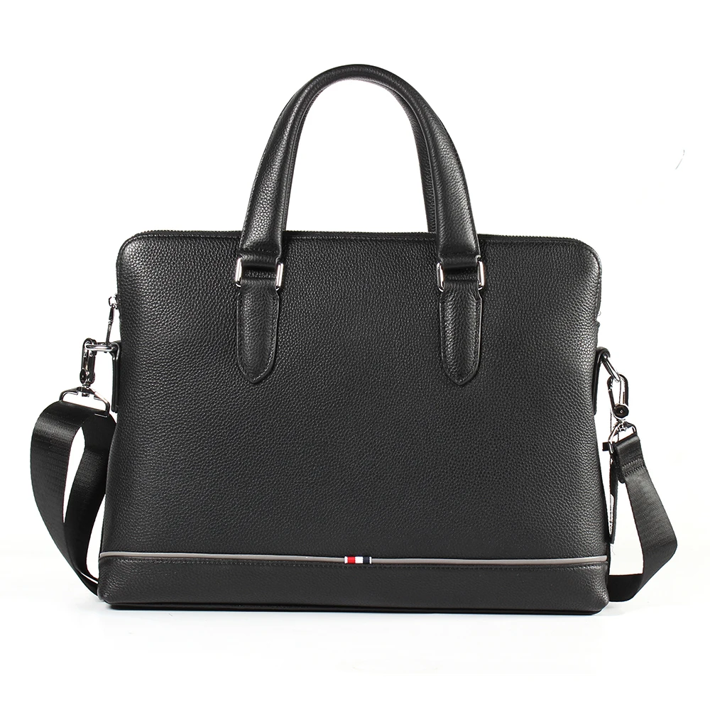 Genuine Leather Briefcase Men Bag 2018 Elegant Businessman Handbag Real Cowhide Briefcase For Husband Large Capacity Hand Bag