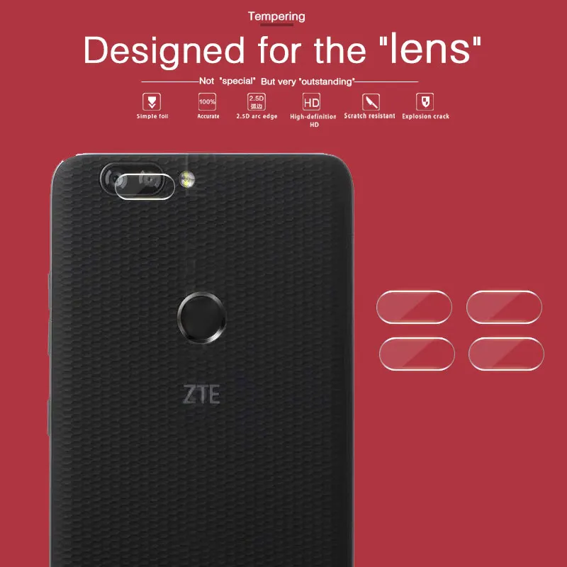 

Accessory HD Back Camera Lens Screen Protector For ZTE Blade Z Max Z982 6 in Tempered Glass Camera Film Cover + Cloth