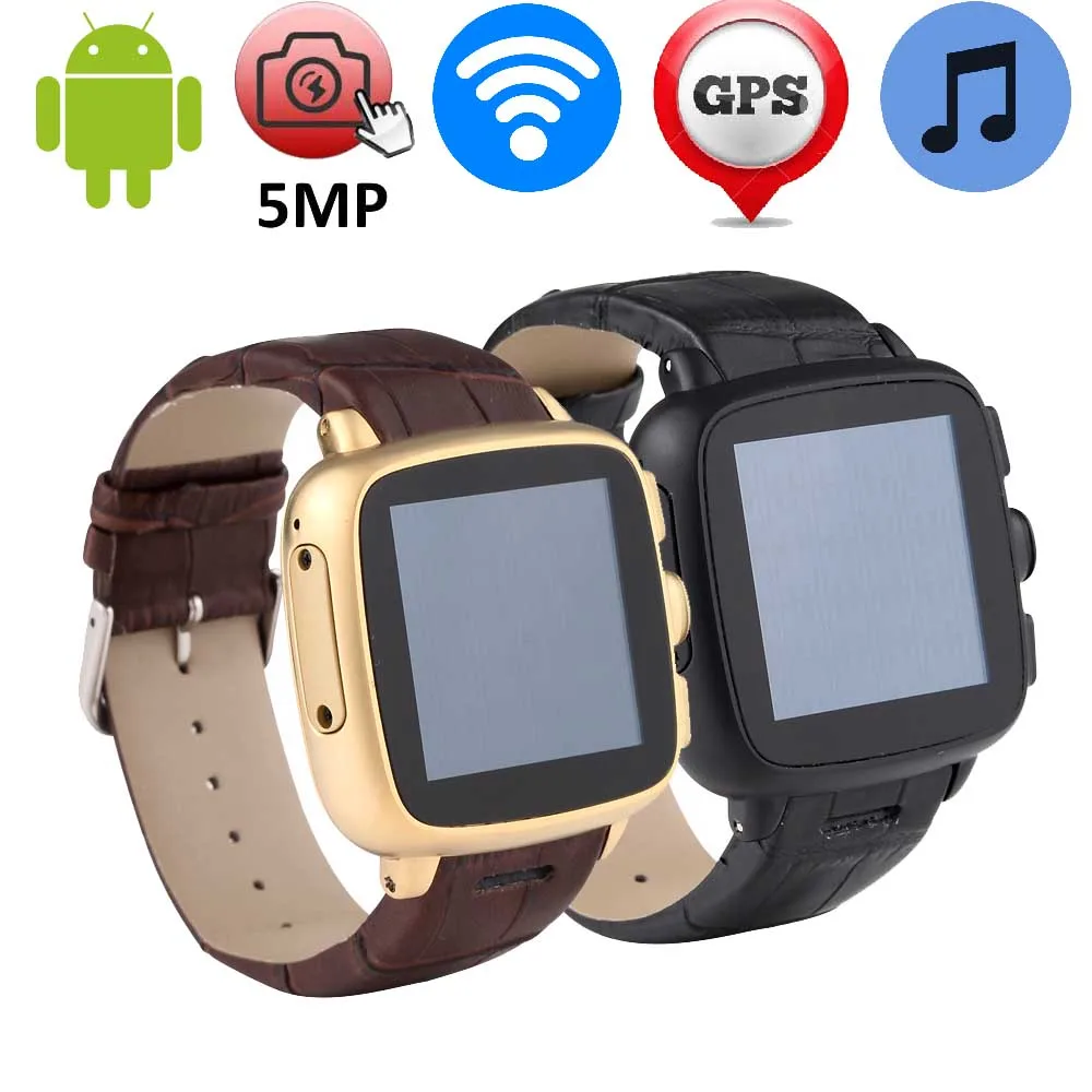  Hot 5MP Camera Smart Watch Support 2G/3G Wifi/GPS/GSM/WCDMA SIM TF Card Android Smartwatch MP3 Intelligent Sport Clock 512MB+4GB 