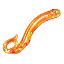 Pyrex glass font b dildo b font fake penis crystal anal beads butt plug prostate massager