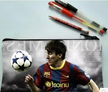 

Pencil Bags Creative stationery Football star pattern Pen bag Can be washed free shipping