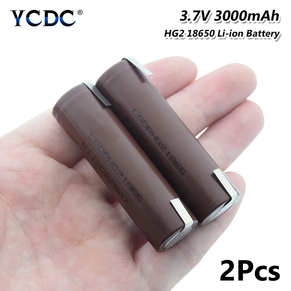 HG2 18650 3000mAh батарея+ diy никель 3,7 V разряда 20A литий-ионная аккумуляторная батарея ies для электронной сигареты питания батареи 3000mah