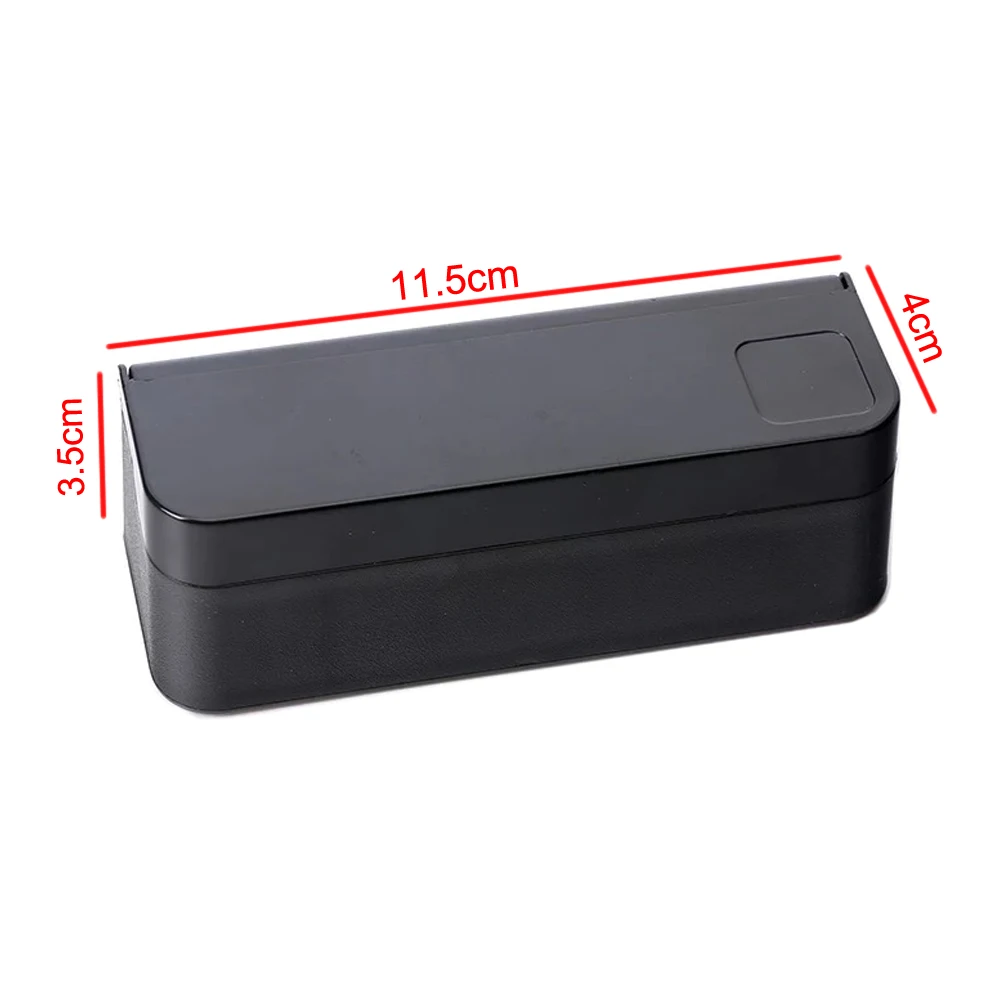 JEAZEA 1pc Car Universal Black Coins Holder Organizer Loose Change Storage Box Tray for Hyundai Toyota SUV MPV Truck Money Wallet -4