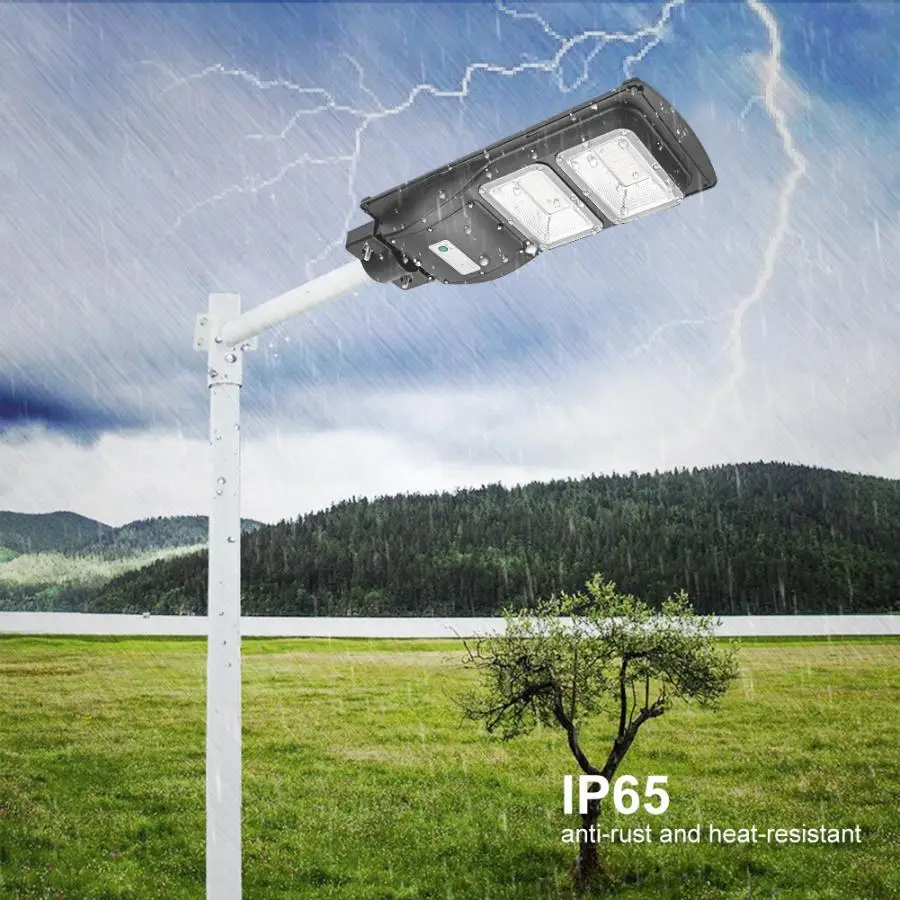 

Adjustable Light Lamp 60W LED Solar Streetlight Radar Light Control Motion Sensor Lamp White Light