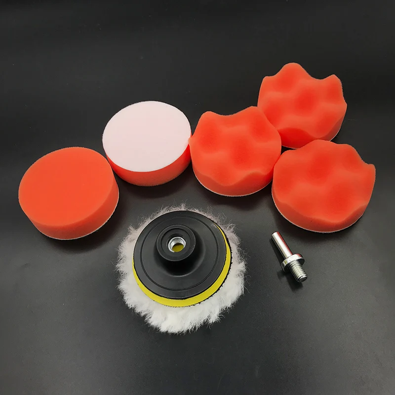 8pcs 8CM Polishing Buffing Pad Kit for Auto Car Polishing Wheel Kit Buffer With Drill Adapter