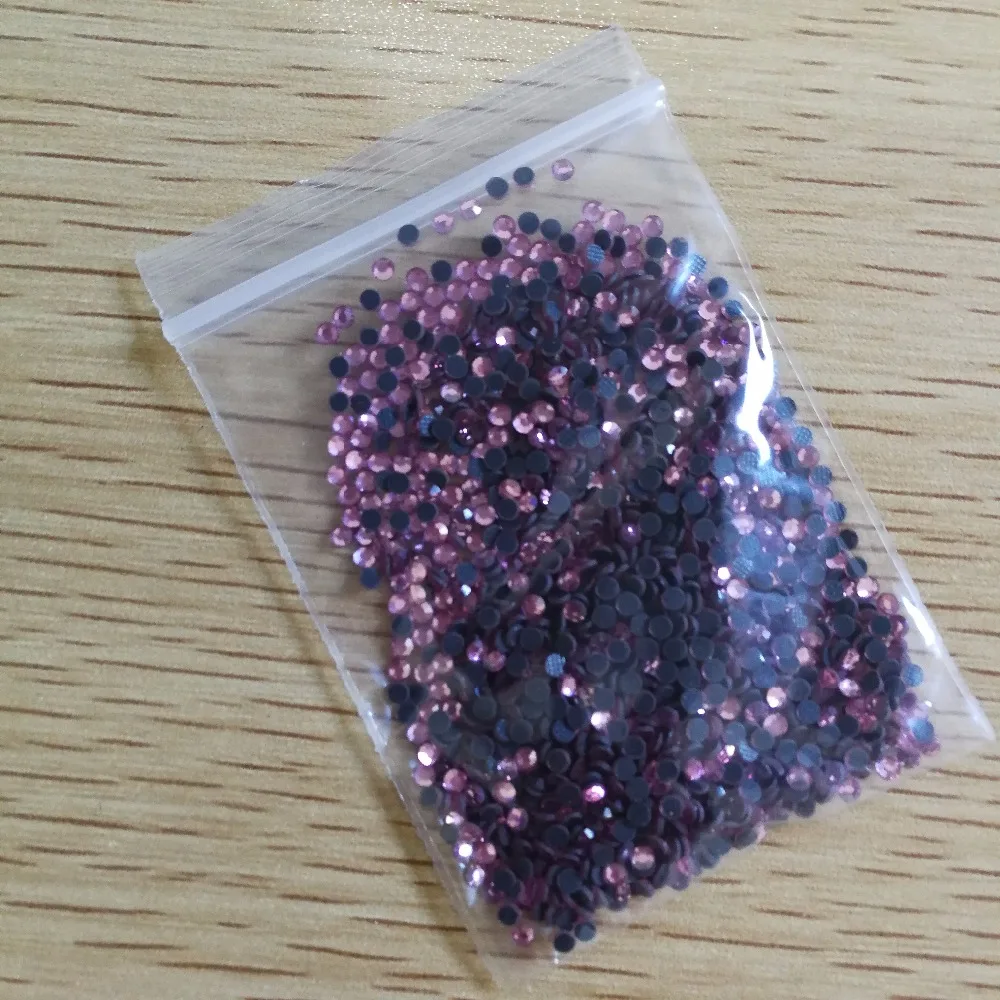 Buy 2*1440pieces SS6 Lt rose crystal hot fix stone