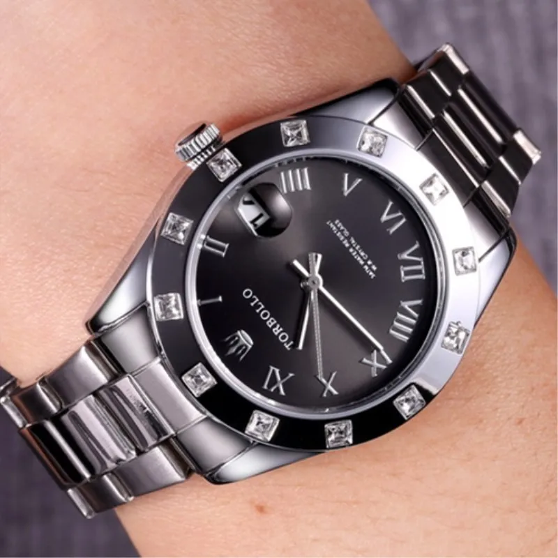 

Women's Watch TORBOLLO 2018 New Women Watches silver simple reloj mujer Water Resistant Ladies watch with calendar