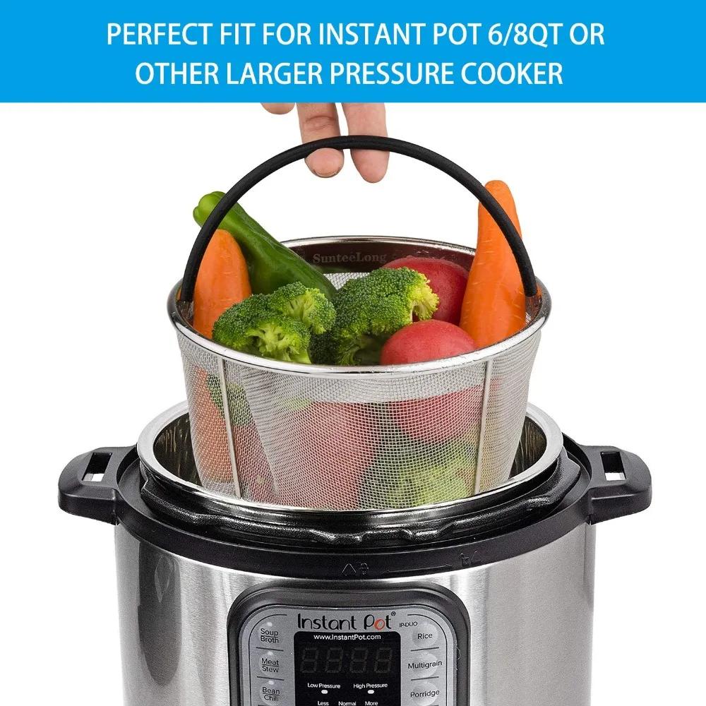 Instant pot trivet with heat resistant silicon handles Pressure cooker  steamer rack - Fits 5 / 6 8 quart instant - AliExpress