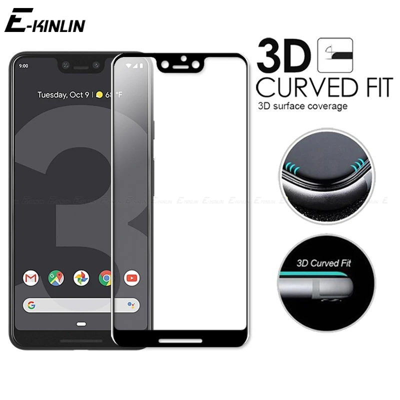 

3D Curved Toughened Protective Film Full Coverage Cover Tempered Glass Screen Protector For Google Pixel 3a 3 2 XL 3aXL 3XL 2XL