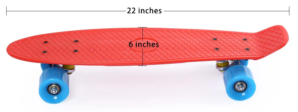 22 дюйма четырехколесный уличный длинный скейтборд мини-крейсер скейтборд для взрослых детей классический ретро мини-крейсер 11 цветов