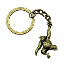 1 шт. металлический брелок обезьяна аксессуары ювелирные подарки для детей 32x27 мм Кулон Античная бронза