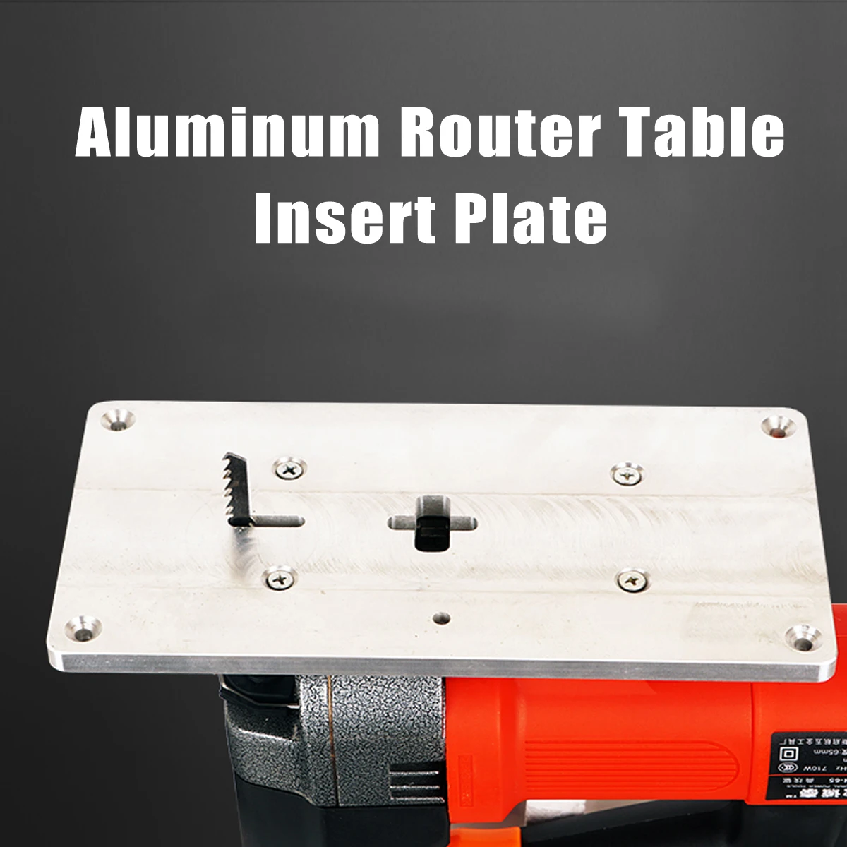 

New Aluminum Router Table Insert Plate with Fixing Screws For Jig Saw Woodworking Benches
