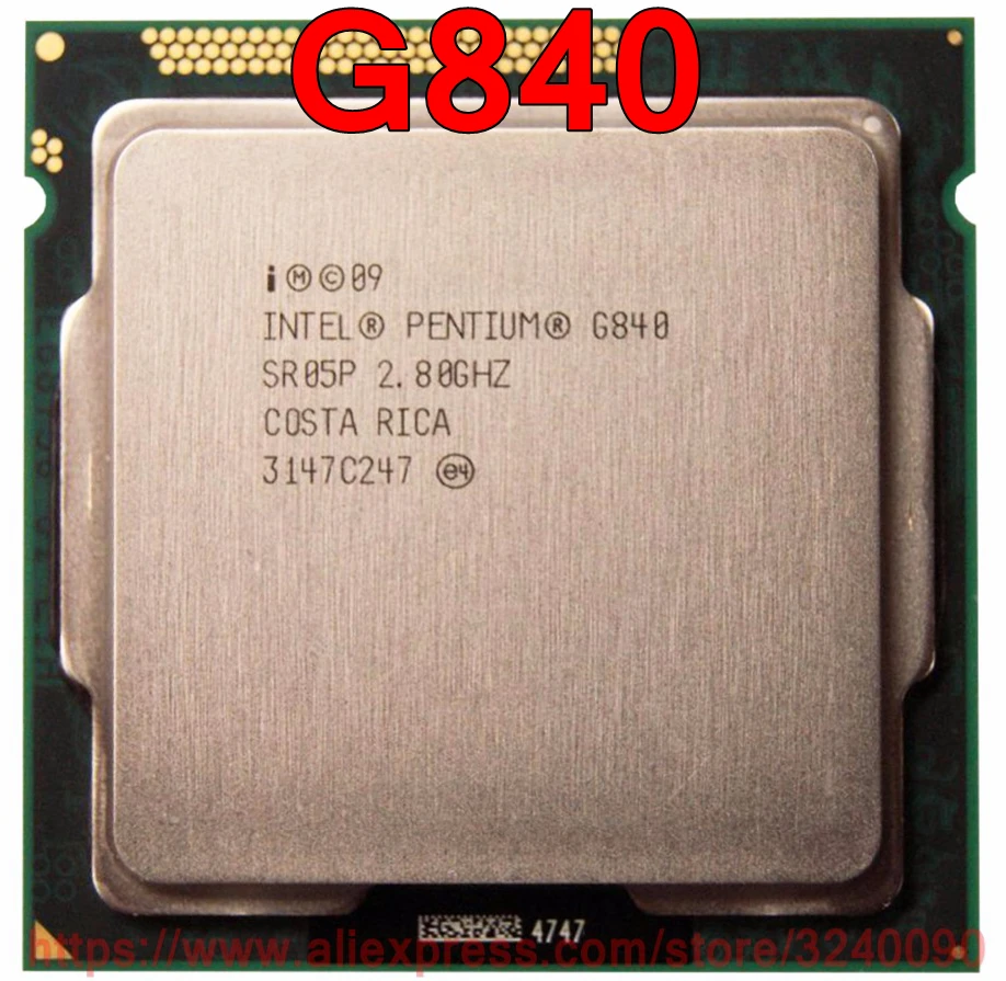 Оригинальный процессор Intel CPU PENTIUM G840 SR05P 2 80 ГГц 3M двухъядерный разъем 1155