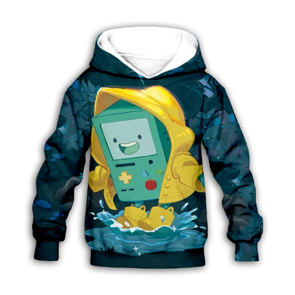 

Kids 3D cartoon Print set Hoodies girls baby boy children adventure time sweatshirts zipper coat jacket t shirt pants