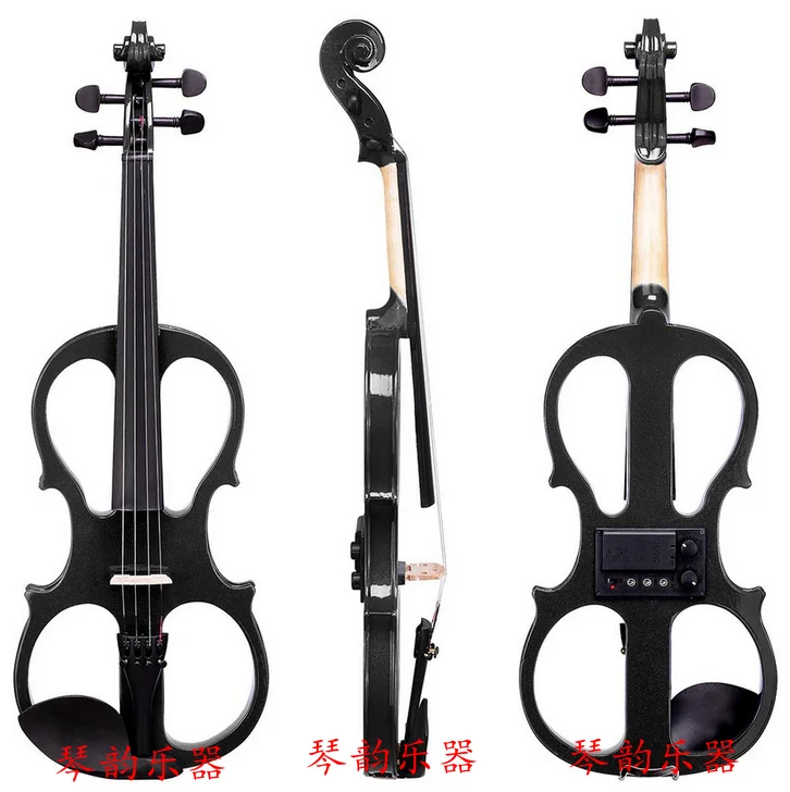 

Zebra New Arrival Musical Instruments 4/4 Maple Electric Violin Silent Wood Full Size with Ebony Fittings Cable Headphone&Case