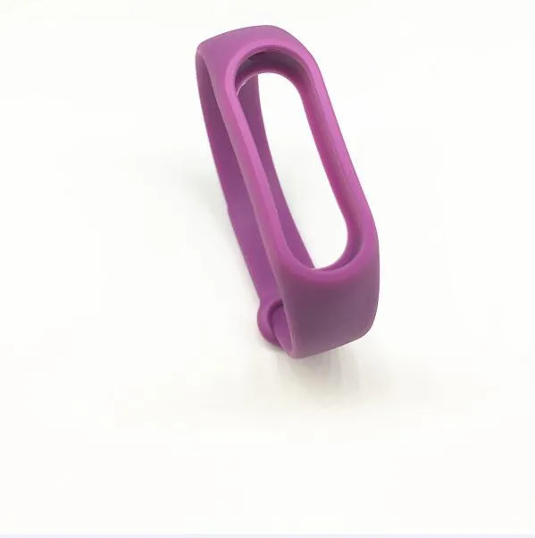 Цветной силиконовый ремешок на запястье, браслет, двойной цвет, сменный ремешок для часов для оригинального mi band 2, Xiaomi mi, ремешок, 2 браслета - Цвет: Purple