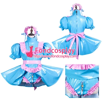 

Sissy maid pvc dress lockable Uniform cosplay costume Tailor-made[G3715]
