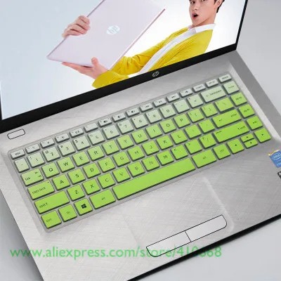 14-дюймовый ноутбук Клавиатура Защитная крышка для hp Pavilion x360 14-BA153TX 14-BA002ne 14-BA105ne 14-BA063tx 14-BA103tu 14-cd0021tx - Цвет: Gradual green